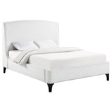 Mosby Snow Upholstered Eastern King Wingback Bed