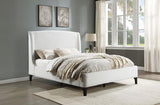 Mosby Snow Upholstered Queen Wingback Bed