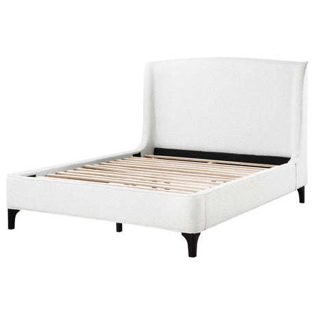 Mosby Snow Upholstered Queen Wingback Bed