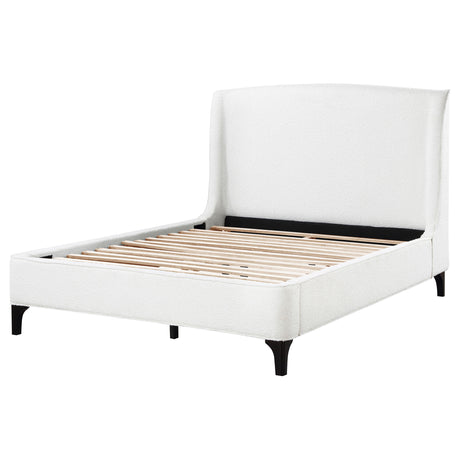 Mosby Snow Upholstered Queen Wingback Bed