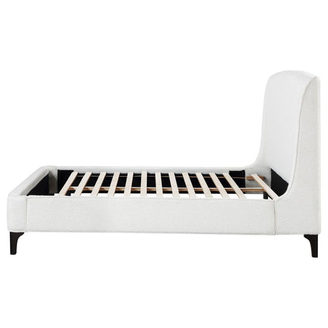Mosby Snow Upholstered Queen Wingback Bed