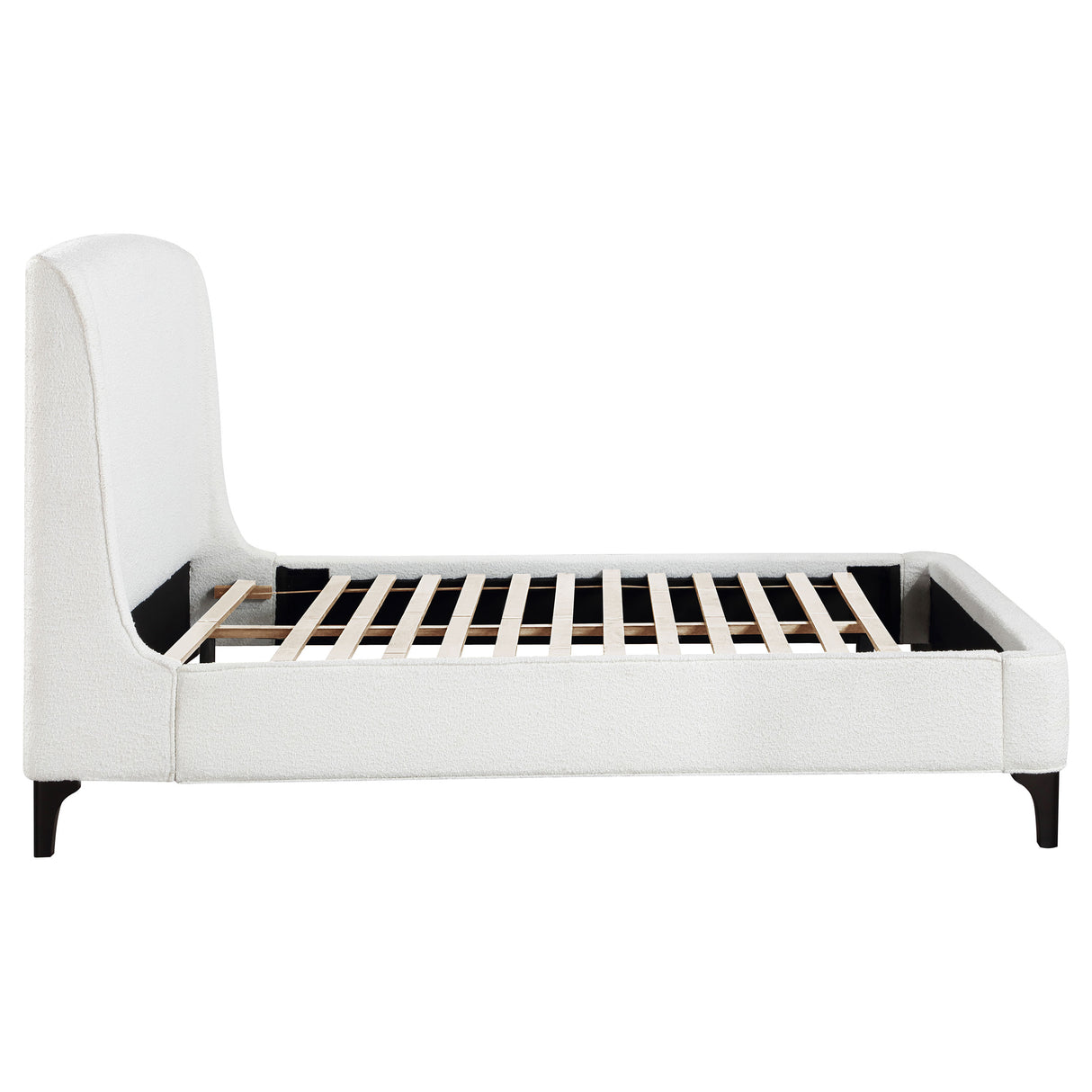 Mosby Snow Upholstered Queen Wingback Bed