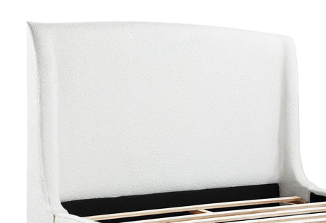 Mosby Snow Upholstered Queen Wingback Bed
