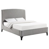 Mosby Grey Upholstered Eastern King Wingback Bed