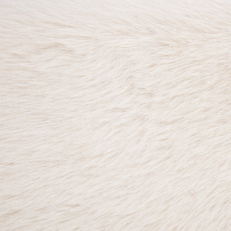 Rebecca Faux Fur Upholstered Eastern King Bed Cream