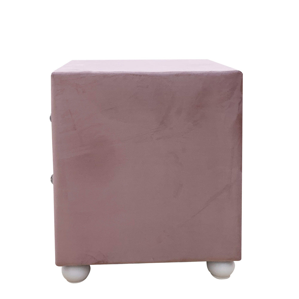 Reggie Pink Fabric Nightstand