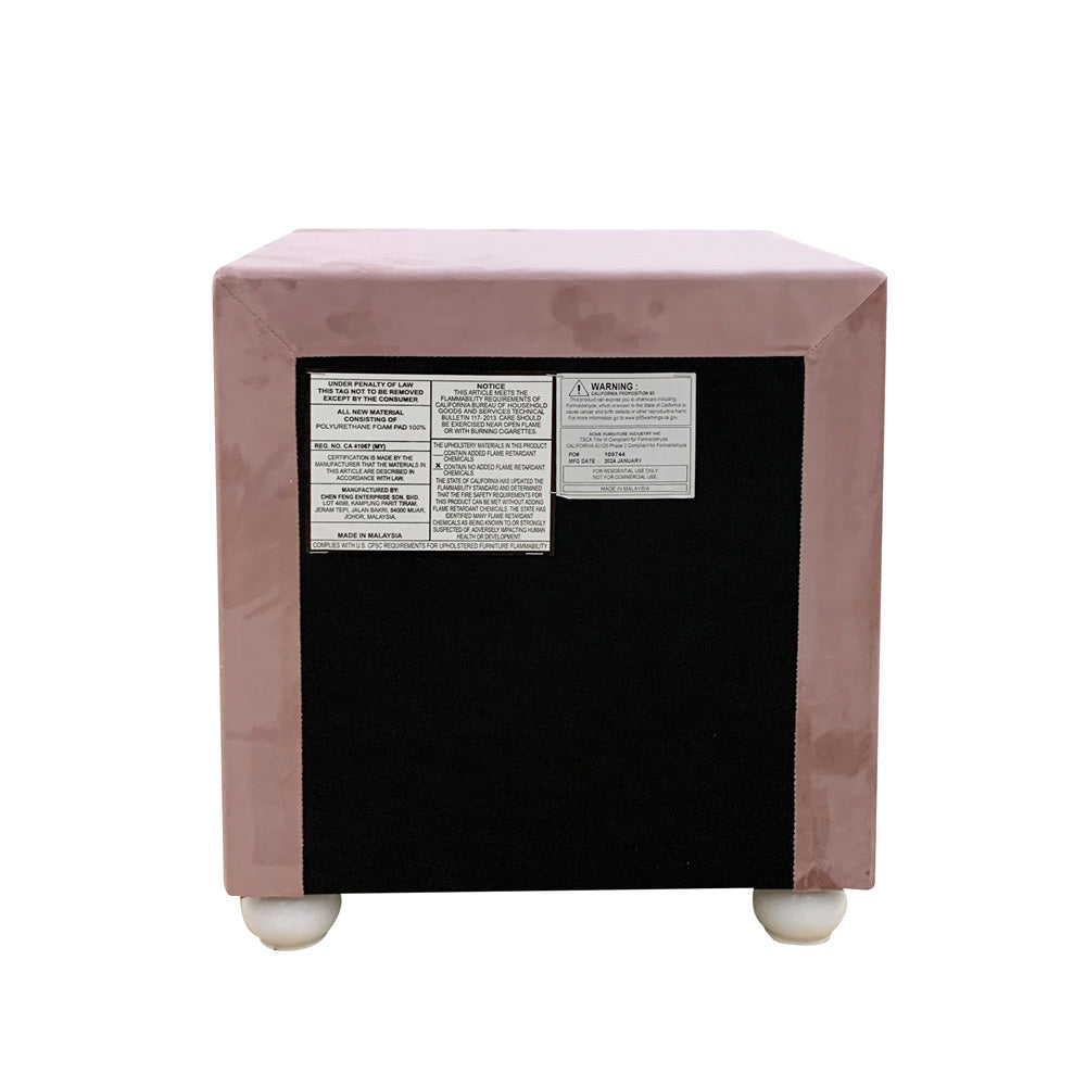 Reggie Pink Fabric Nightstand