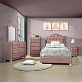 Reggie Pink Fabric Nightstand