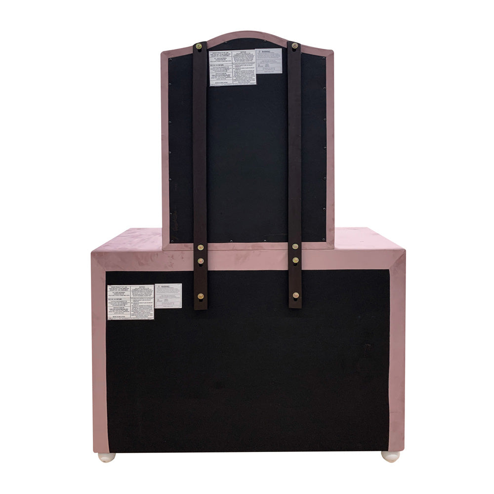 Reggie Pink Fabric Mirror