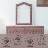 Reggie Pink Fabric Mirror