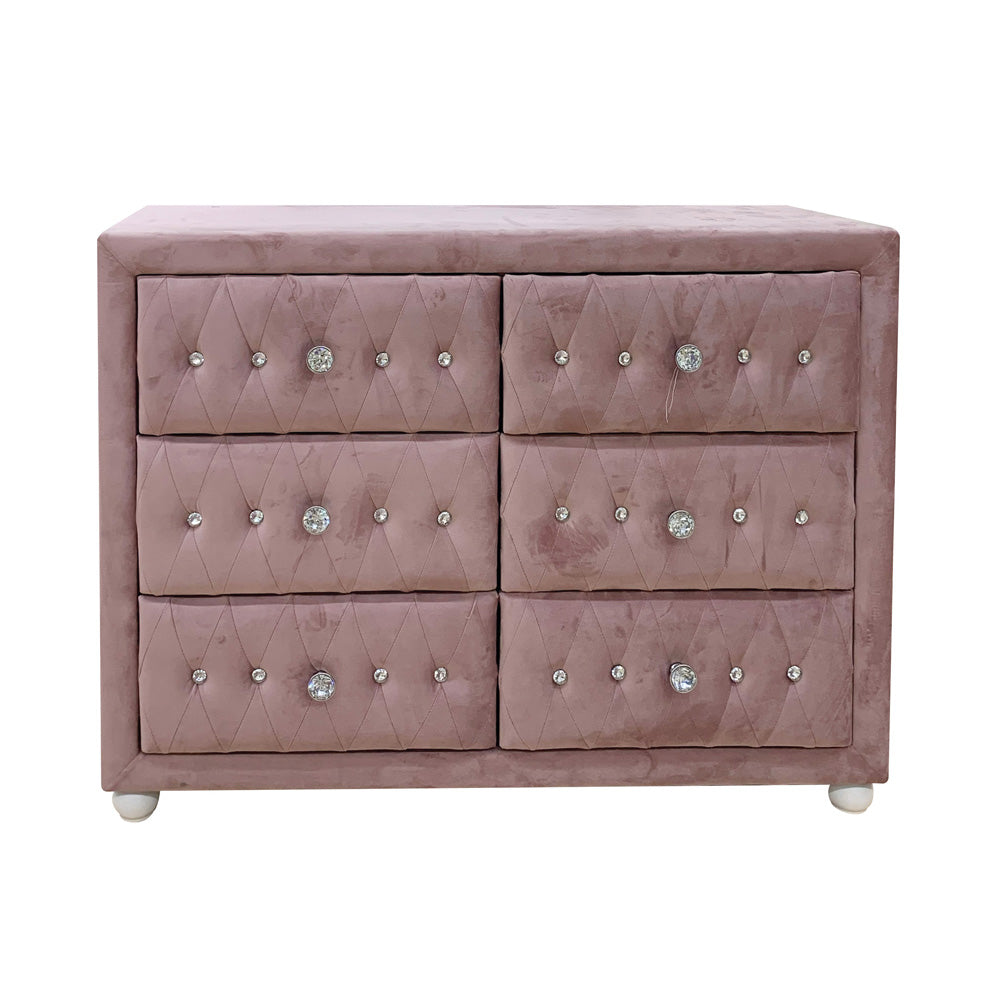 Reggie Pink Fabric Dresser