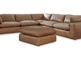 Emilia Caramel 5-Piece Sectional And Ottoman