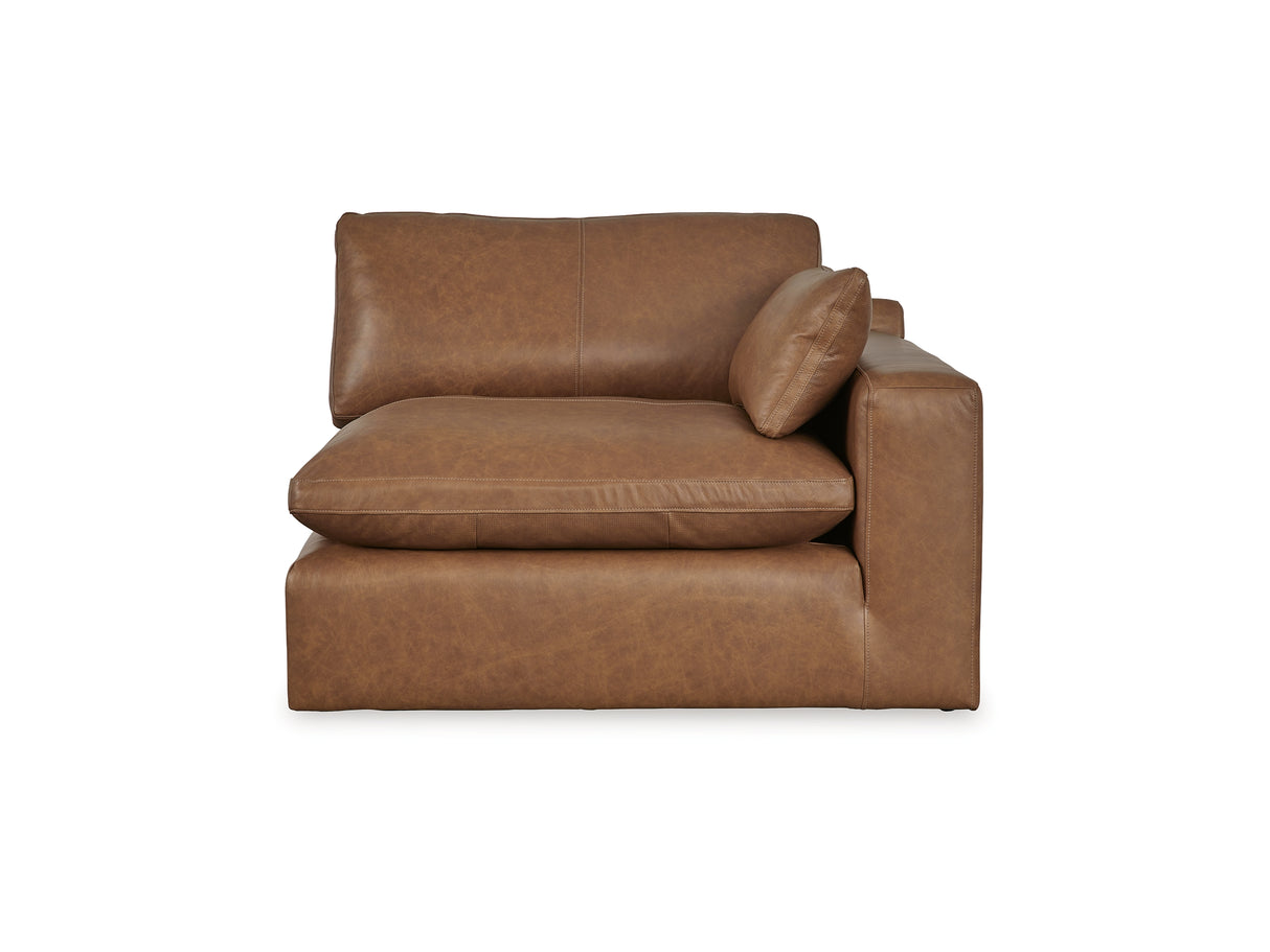 Emilia Caramel 5-Piece Sectional And Ottoman