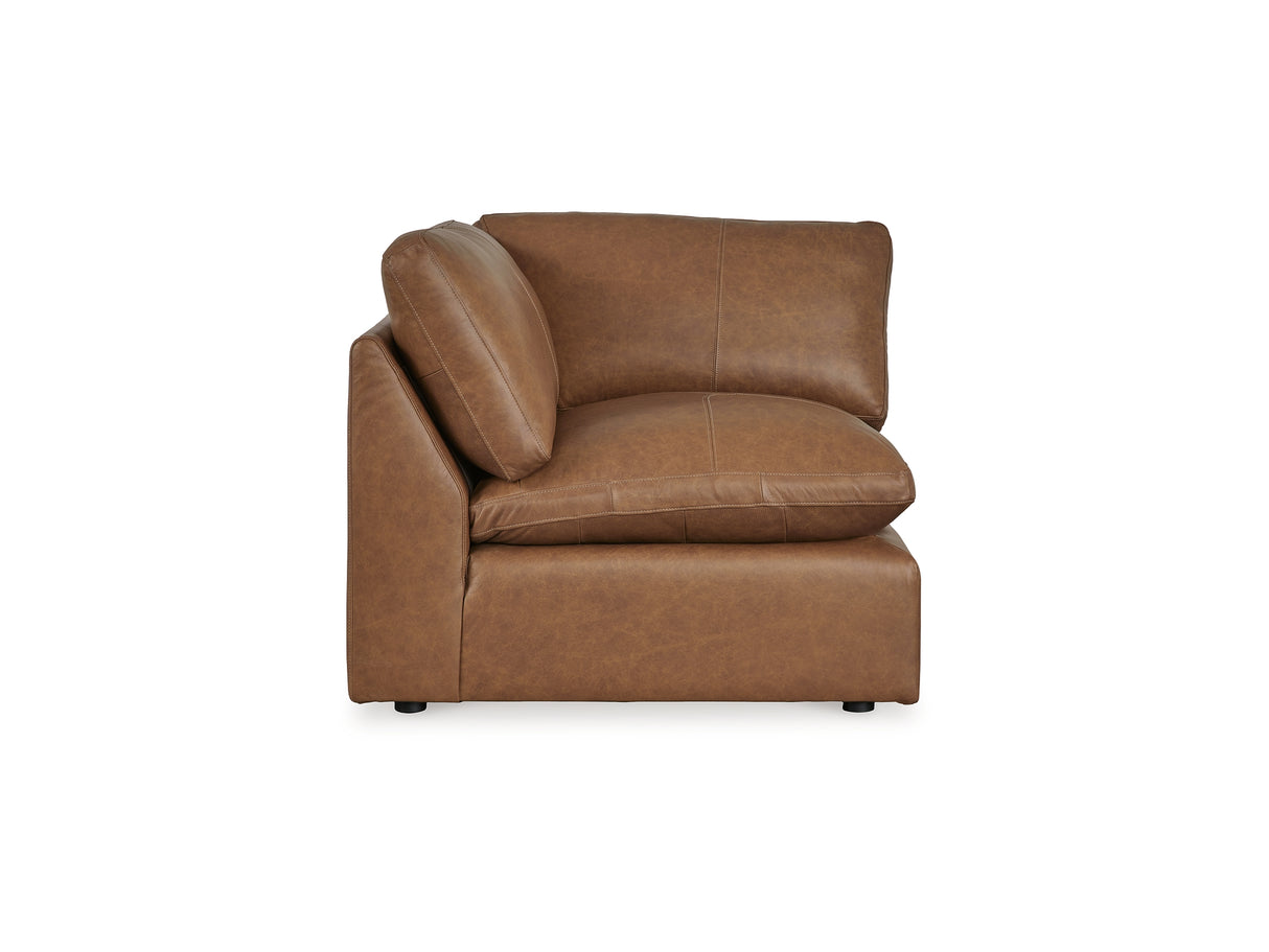 Emilia Caramel 5-Piece Sectional And Ottoman