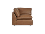 Emilia Caramel 5-Piece Sectional And Ottoman