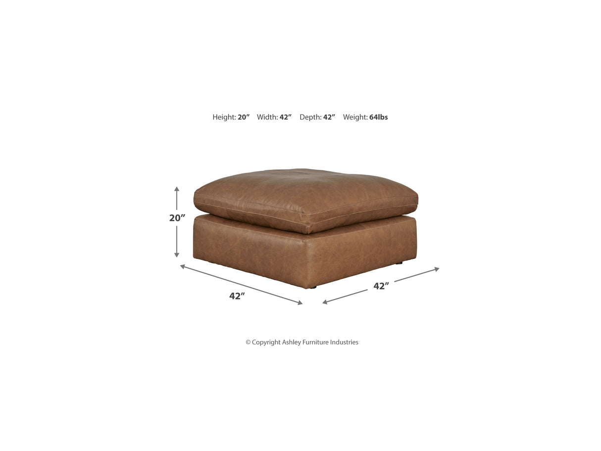 Emilia Caramel 5-Piece Sectional And Ottoman