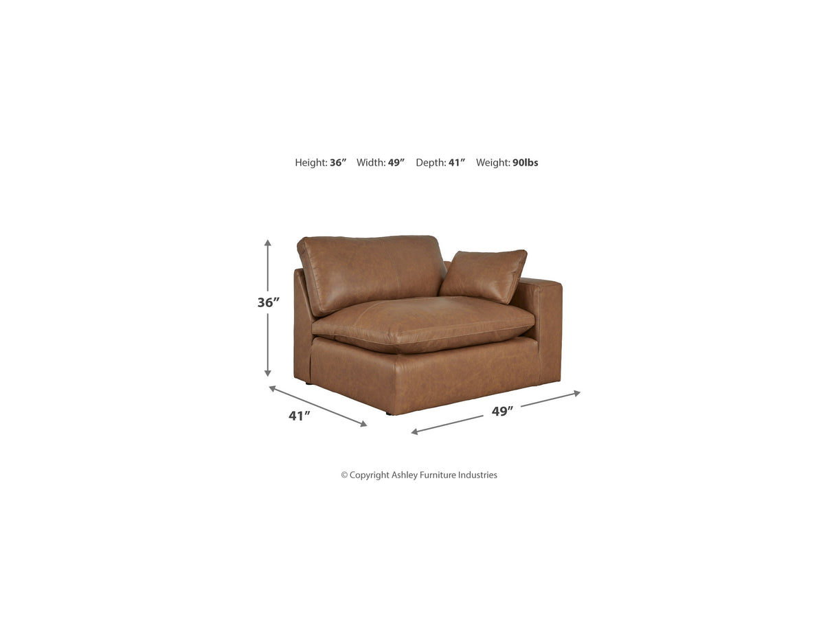 Emilia Caramel 5-Piece Sectional And Ottoman