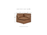Emilia Caramel 5-Piece Sectional And Ottoman