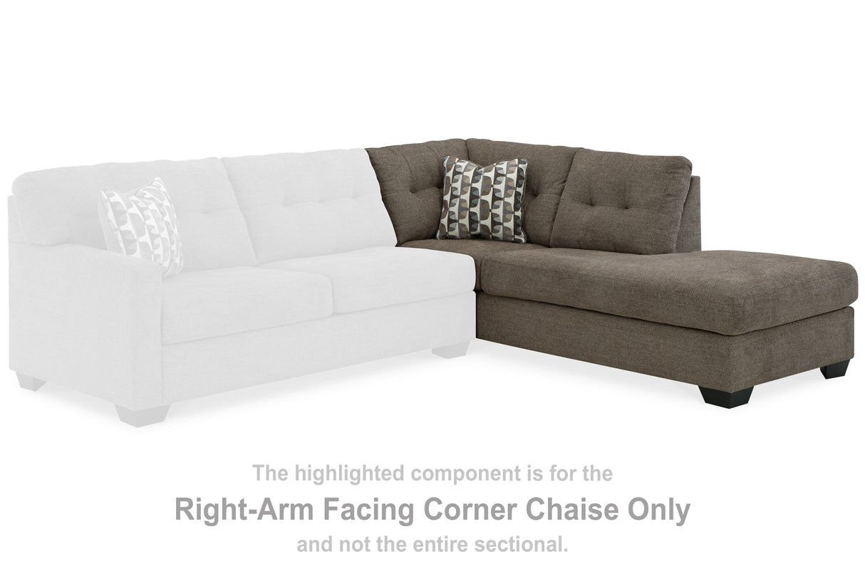 Mahoney Chocolate Right-Arm Facing Corner Chaise