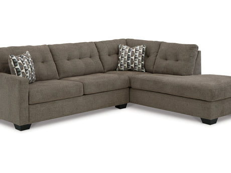 Mahoney Chocolate 2-Piece Sleeper Right-Arm Facing Sectional With Chaise