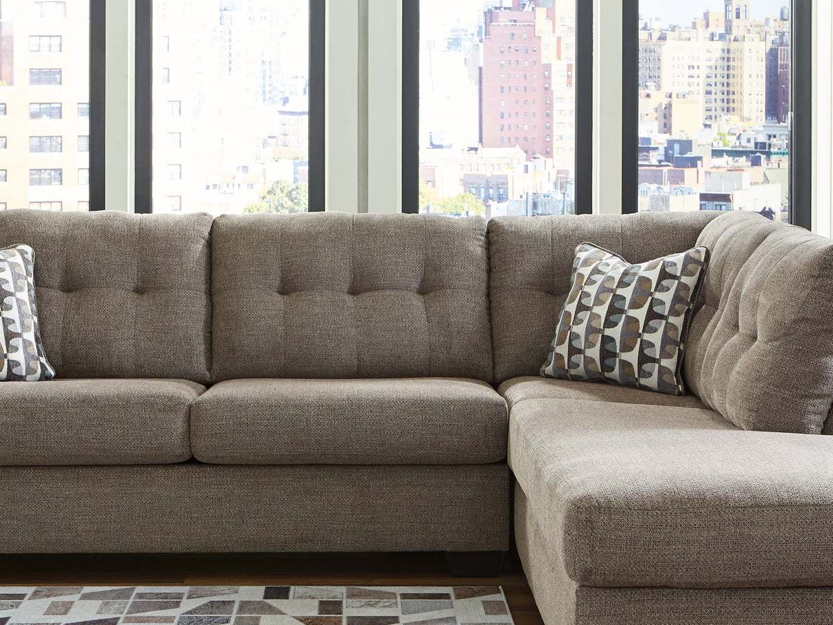 Mahoney Chocolate 2-Piece Sleeper Right-Arm Facing Sectional With Chaise