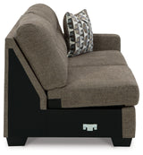 Mahoney Chocolate Right-Arm Facing Sofa