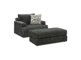 Karinne Smoke Oversized Chair And Ottoman