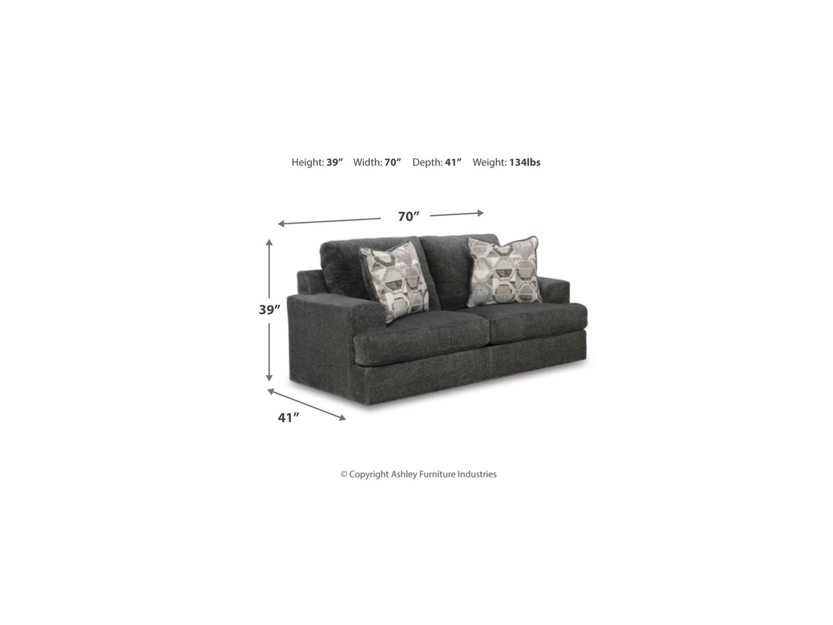 Karinne Smoke Loveseat And Chair