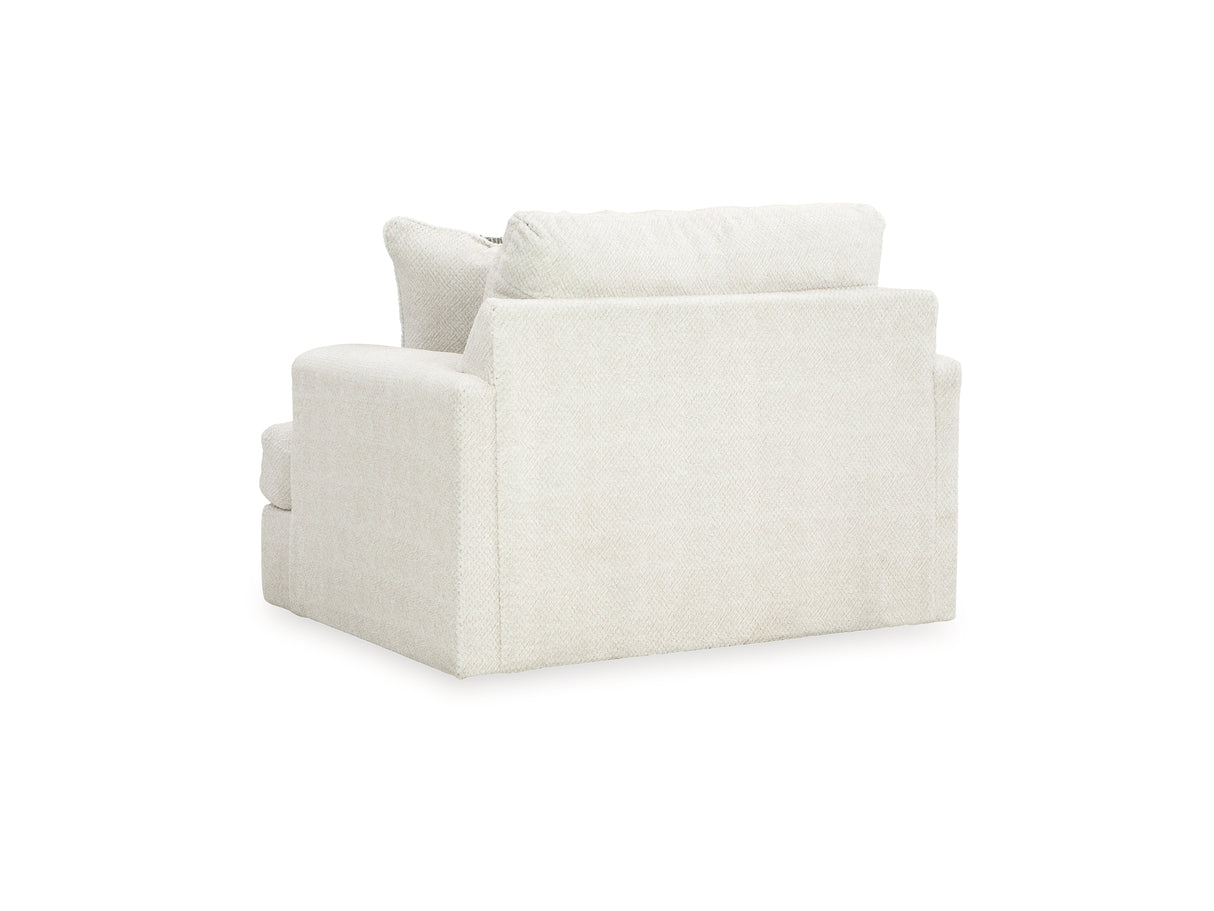 Karinne Linen Oversized Chair And Ottoman