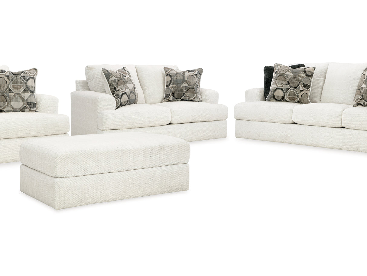 Karinne Linen Sofa, Loveseat, Oversized Chair And Ottoman