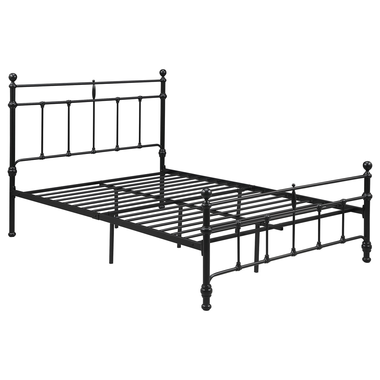 Novak Matte Black 48-Inch Metal Full Open Frame Bed