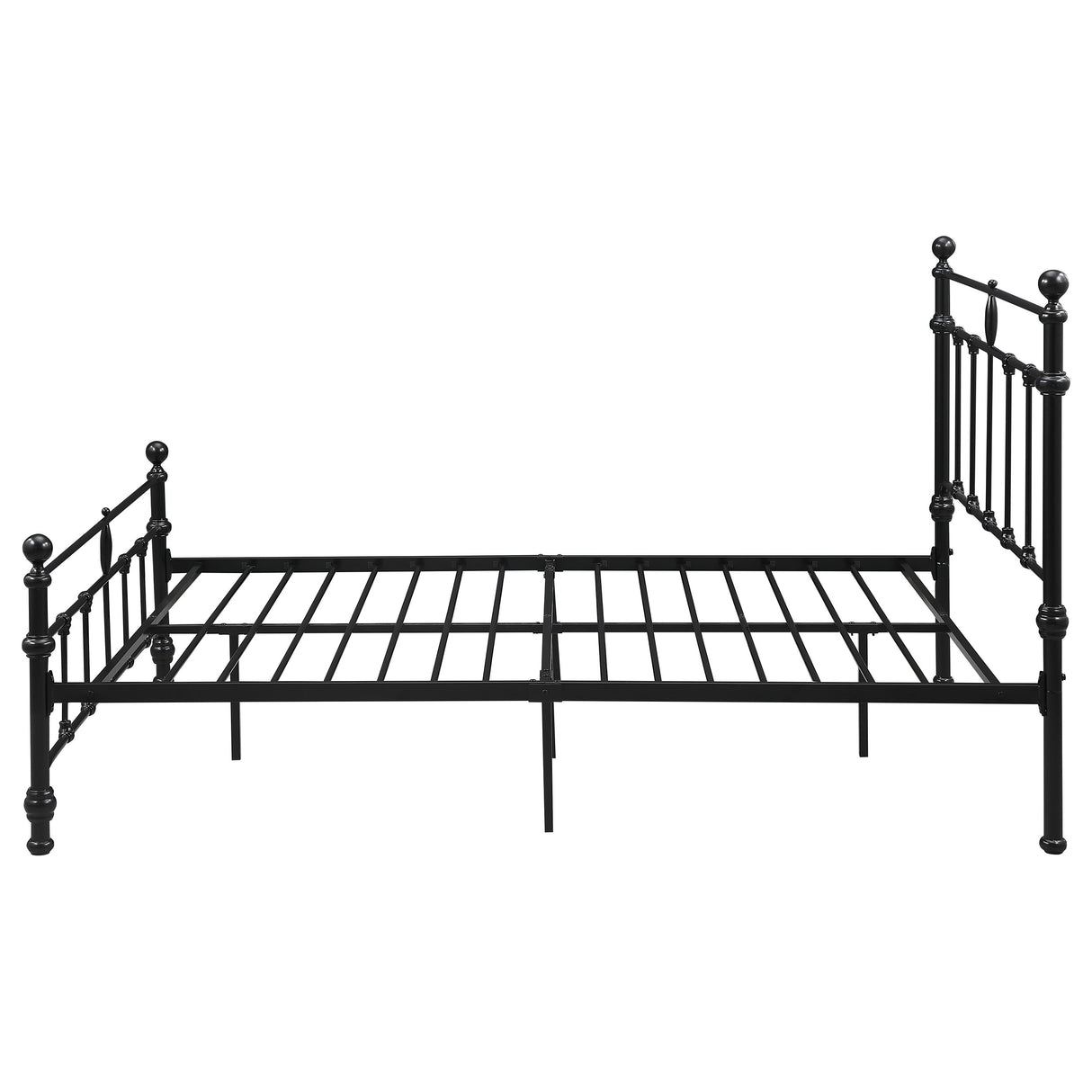 Novak Matte Black 48-Inch Metal Full Open Frame Bed