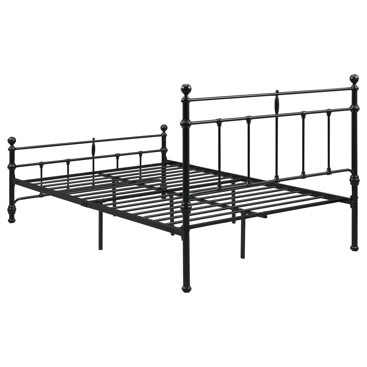 Novak Matte Black 48-Inch Metal Full Open Frame Bed