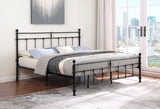 Novak Matte Black 48-Inch Metal Eastern King Open Frame Bed