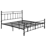 Novak Matte Black 48-Inch Metal Eastern King Open Frame Bed