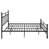 Novak Matte Black 48-Inch Metal Eastern King Open Frame Bed