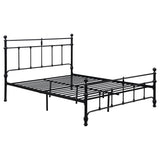 Novak Matte Black 48-Inch Metal Queen Open Frame Bed
