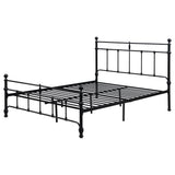 Novak Matte Black 48-Inch Metal Queen Open Frame Bed