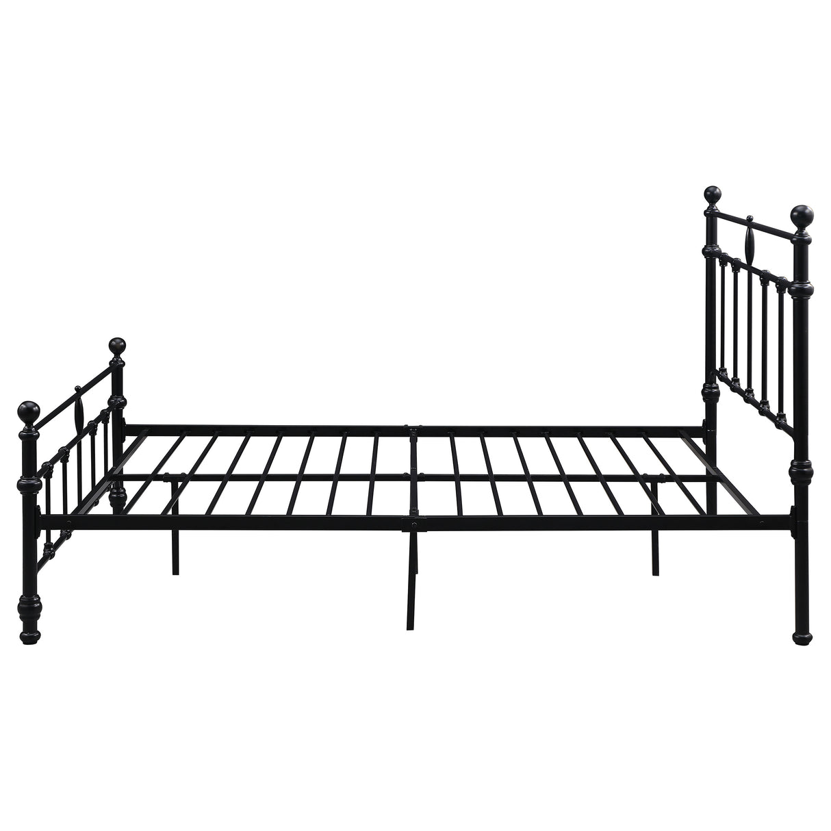 Novak Matte Black 48-Inch Metal Queen Open Frame Bed