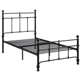 Novak Matte Black 48-Inch Metal Twin Open Frame Bed