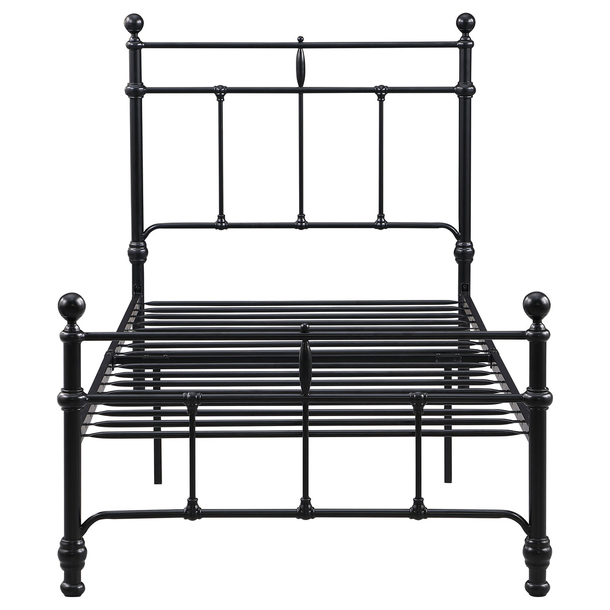 Novak Matte Black 48-Inch Metal Twin Open Frame Bed