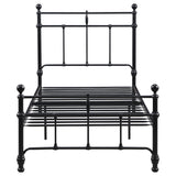 Novak Matte Black 48-Inch Metal Twin Open Frame Bed