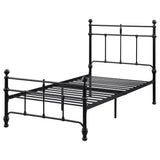 Novak Matte Black 48-Inch Metal Twin Open Frame Bed