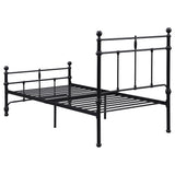 Novak Matte Black 48-Inch Metal Twin Open Frame Bed