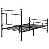 Novak Matte Black 48-Inch Metal Twin Open Frame Bed