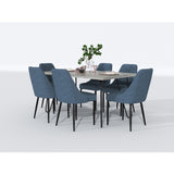 Keene Light Gray/Black Metal Dining Table