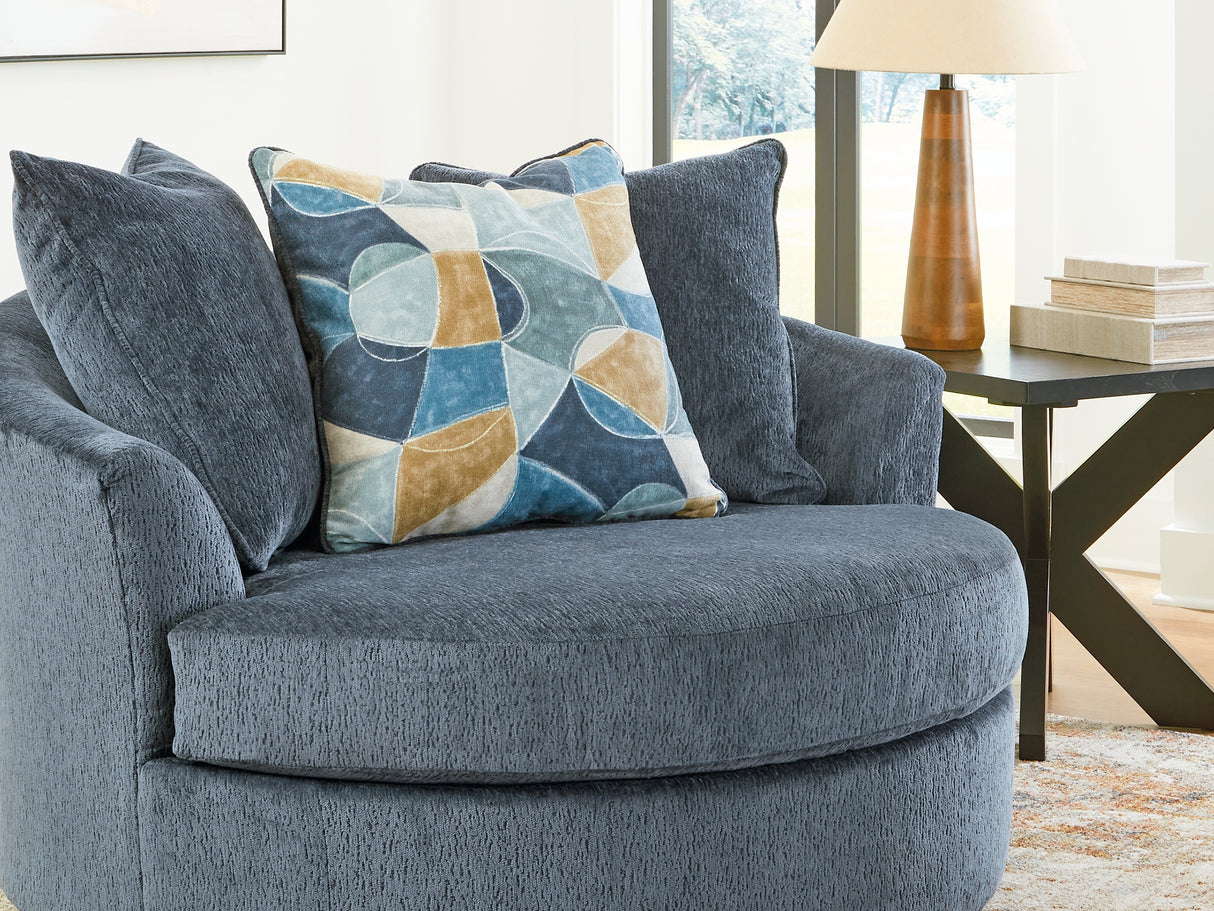 Maxon Place Navy Oversized Chair And Ottoman