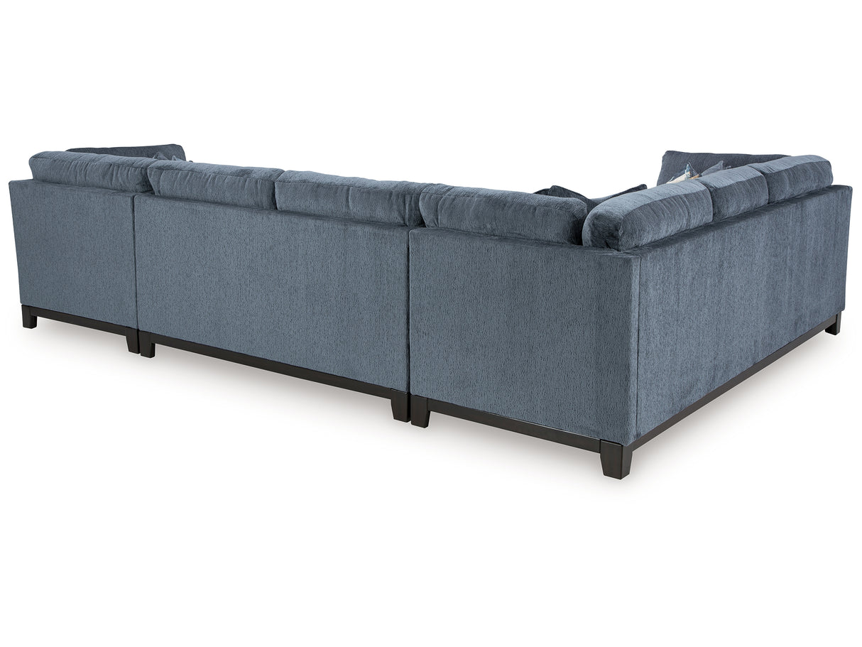 Maxon Place Navy 3-Piece Right-Arm Facing Sectional With Chaise