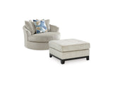 Maxon Place Stone Oversized Chair And Ottoman