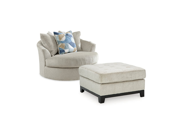 Maxon Place Stone Oversized Chair And Ottoman